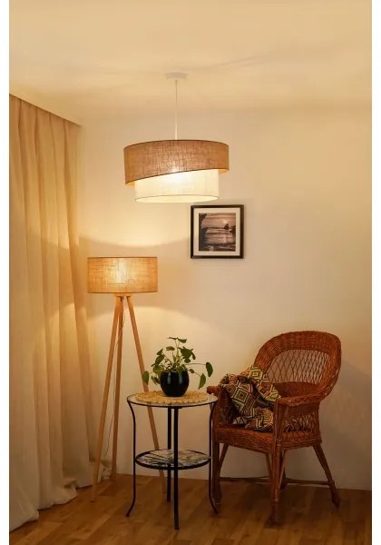 Brilagi - Lampadario a sospensione con filo SHINE 1xE27/15W/230V diametro 50 cm beige/color crema