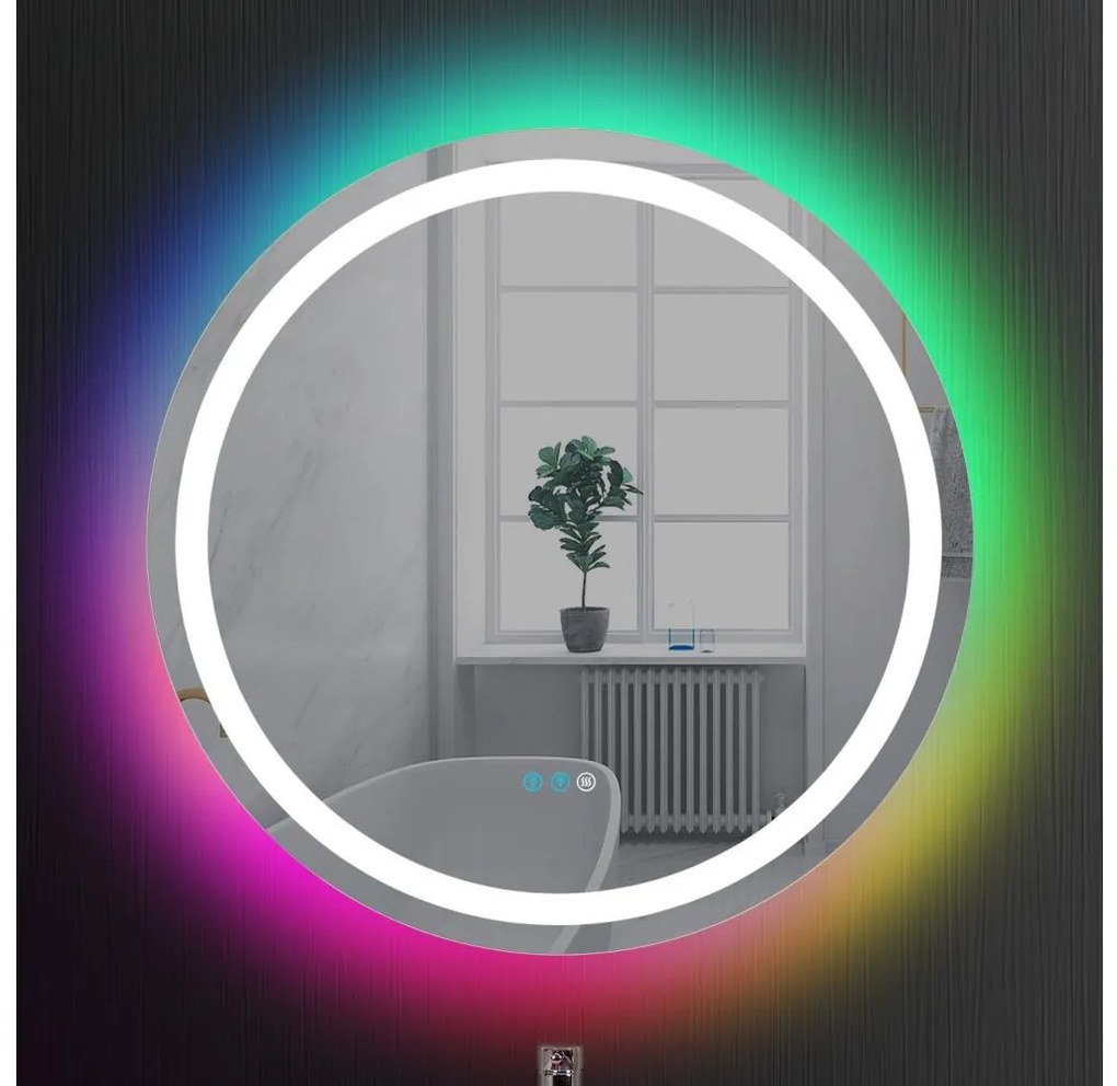 Brilagi - Specchio LED RGBW dimmerabile riscaldato con retroilluminazione AVA PRO LED/18W/230V Ø 60 cm IP44