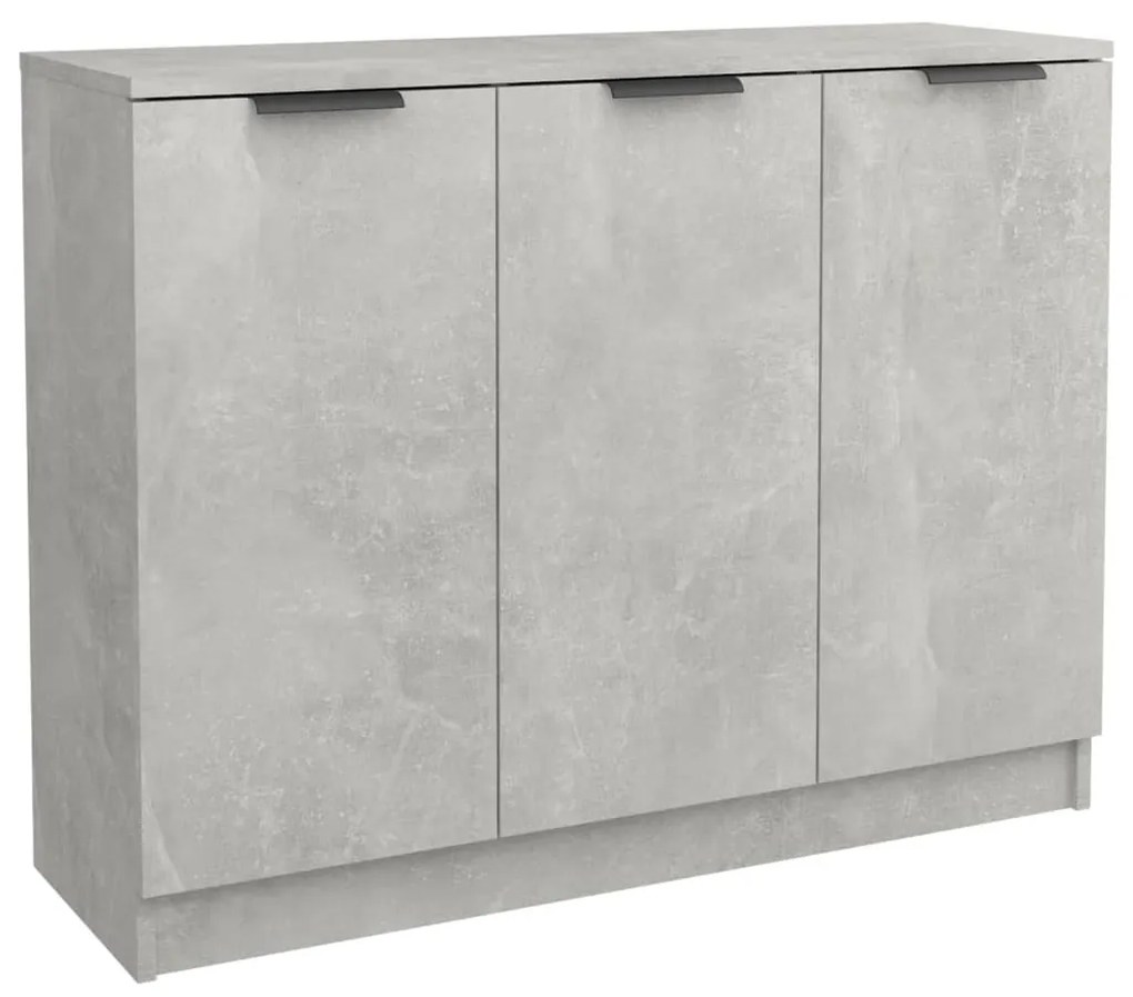 Credenza grigio cemento 90,5x30x70 cm in legno multistrato