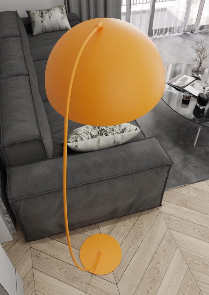Piantana Minimal Artemide Acciaio Arancione 1 Luce Gx53 Ip20