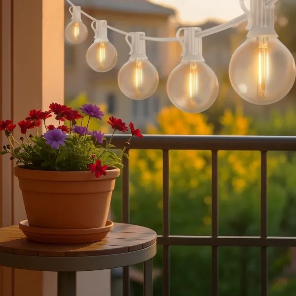 Brilagi - Catena luminosa decorativa LED per esterni GIRLANDA 10xE12, 8 m, bianca, IP44, bianco caldo