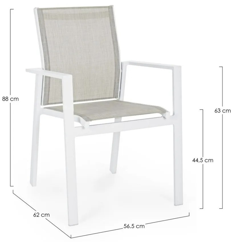 Set di 6 poltroncine CROZET impilabili bianco