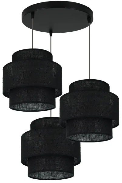 Brilagi - Lampadario a sospensione con filo SPACE YUTE 3xE27/15W/230V nero