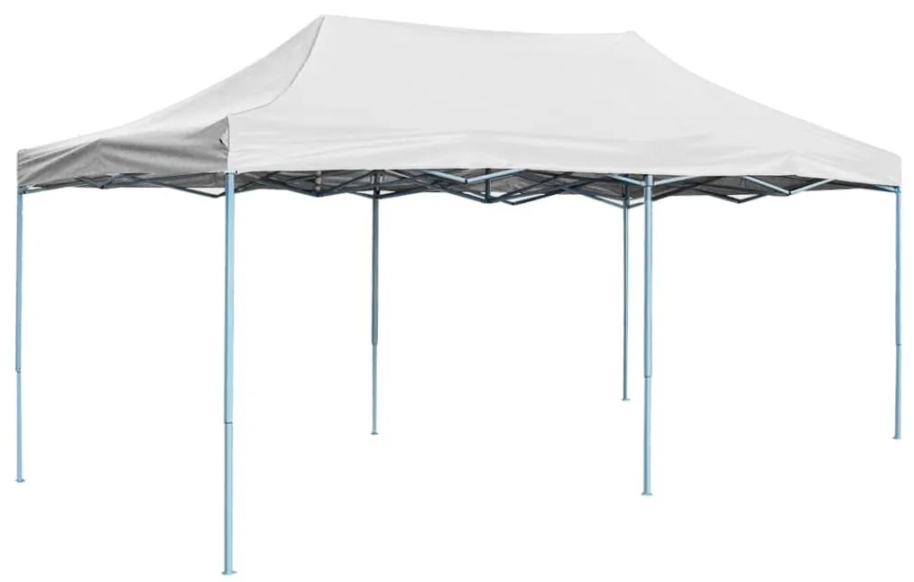 Gazebo Professionale Pieghevole 3x6 M Acciaio Bianco /