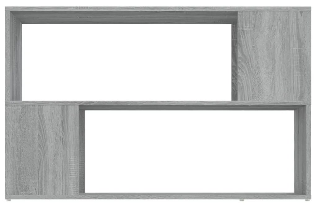 Libreria Grigio Sonoma 100x24x63 cm in Legno Multistrato