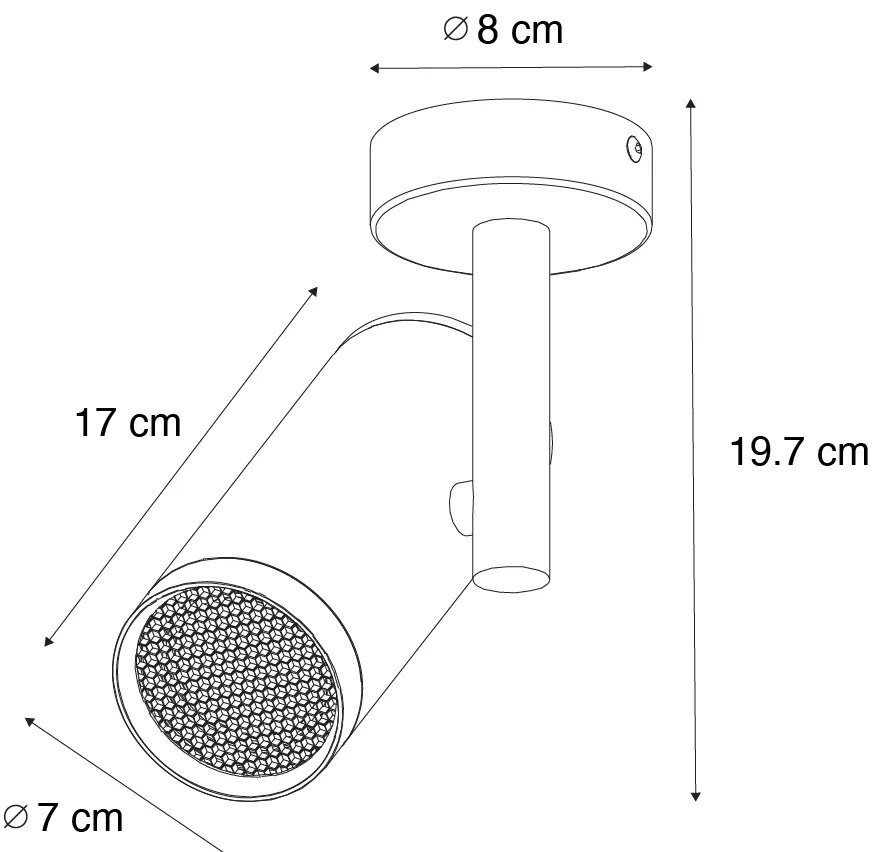 Faretto di design orientabile oro - Scopio Honey