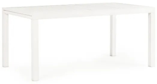 Tavolo In Alluminio Allungabile Da Esterno 90x160-240 Cm Bianco