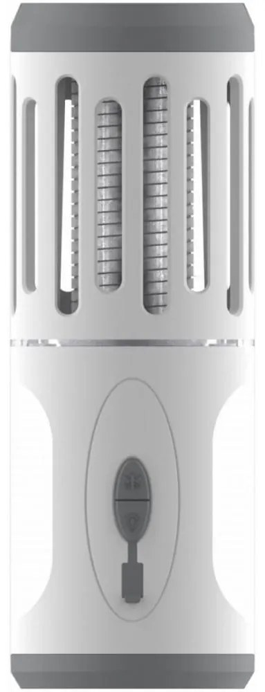 Lampada portatile ricaricabile a LED con una trappola per insetti LED/6W/1800 mAh IPX4 bianco/grigio