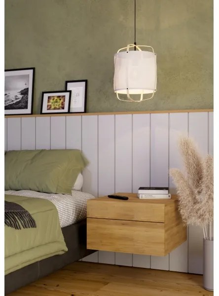 Eglo 43874 - Lampadario a sospensione con filo SURFLEET 1xE27/40W/230V