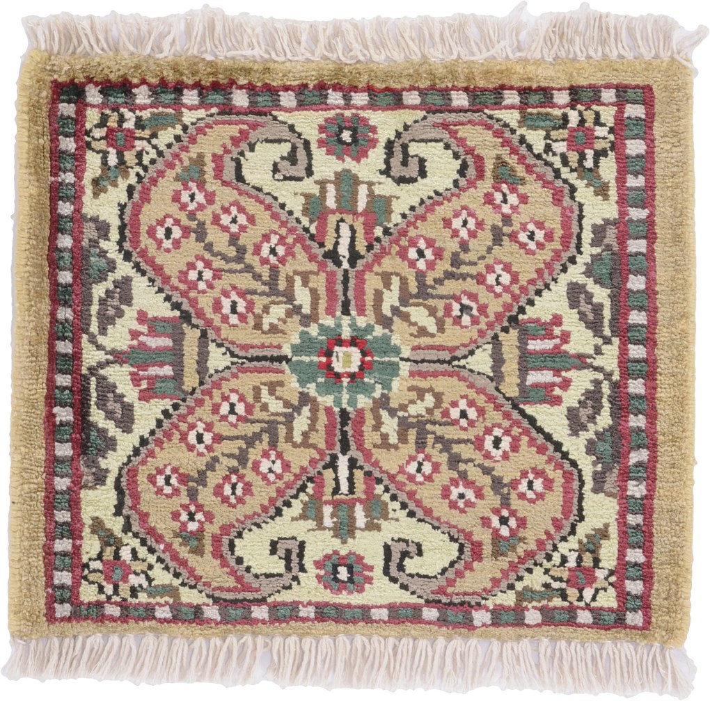 Agra Tappeto orientale 30x30 (Indian) Annodato A Mano