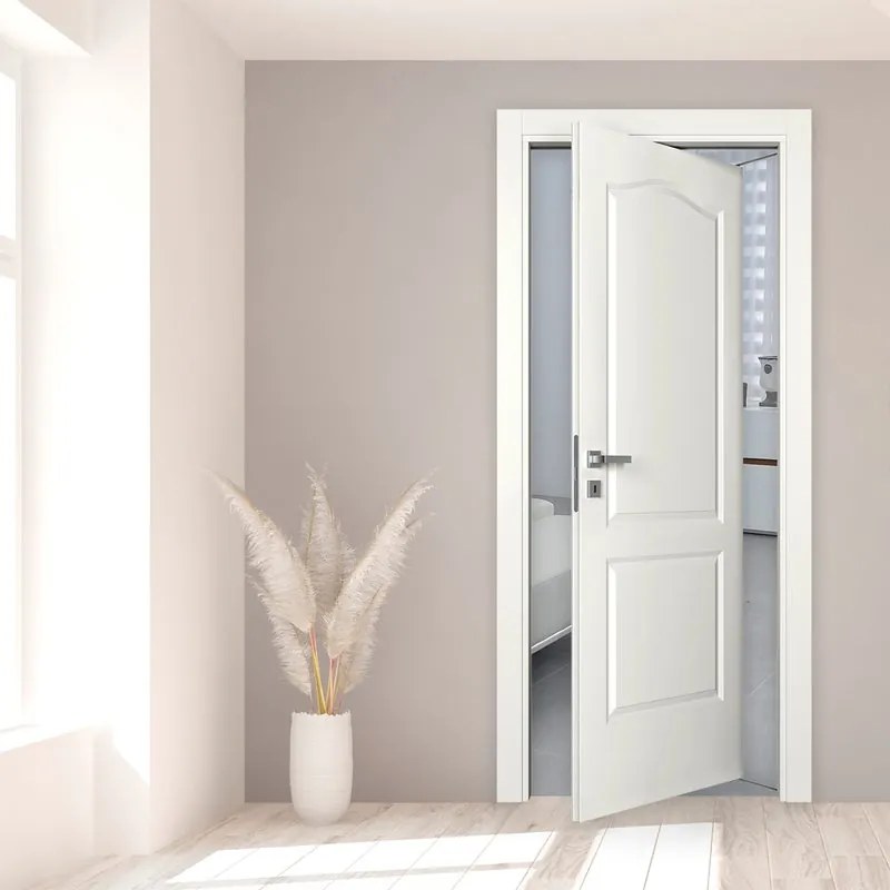 Porta interna rototraslante Empire in MDF colore bianco, L 70 x H 210 cm, apertura reversibile