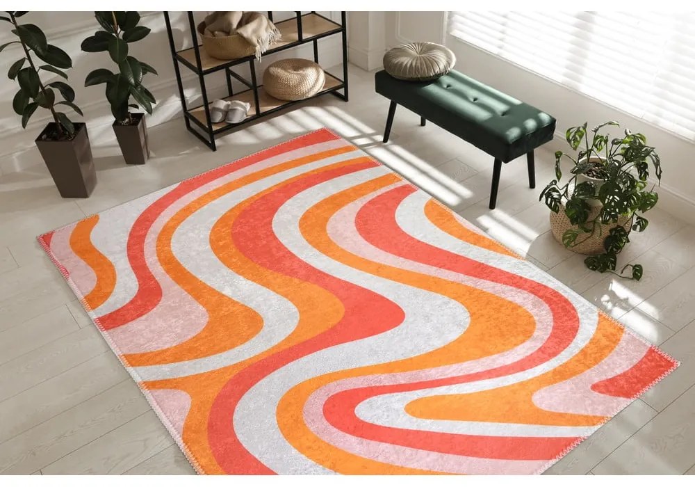 Tappeto arancione lavabile 80x150 cm Colors of Joy – Vitaus