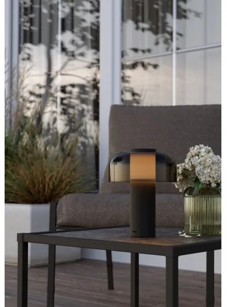 Eglo 900983 - Lampada LED dimmerabile da esterno PONENTE 2,25W/5V 5200mAh IP44 nero