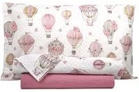 Completo letto una piazza e mezza mongolfiere rosa SmartDecoHome