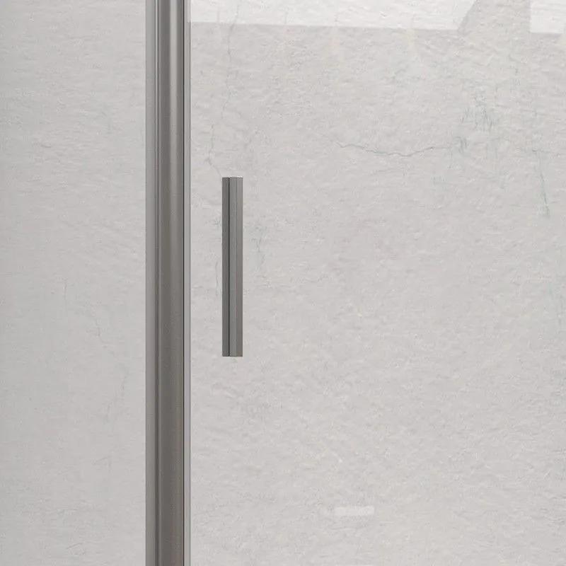 Kamalu - box doccia angolare 90x100 telaio argento opaco scorrevole | ke-4000a