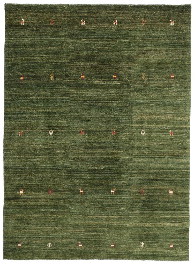Gabbeh Tappeto 300x220 Verde (Iran) Annodato A Mano
