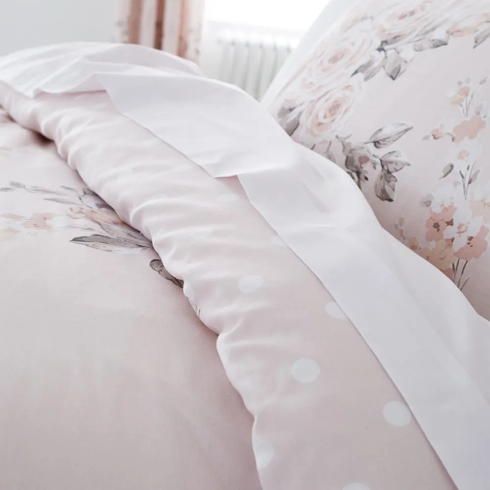 Biancheria da letto rosa estesa per letto matrimoniale 230x220 cm Canterbury Floral - Catherine Lansfield