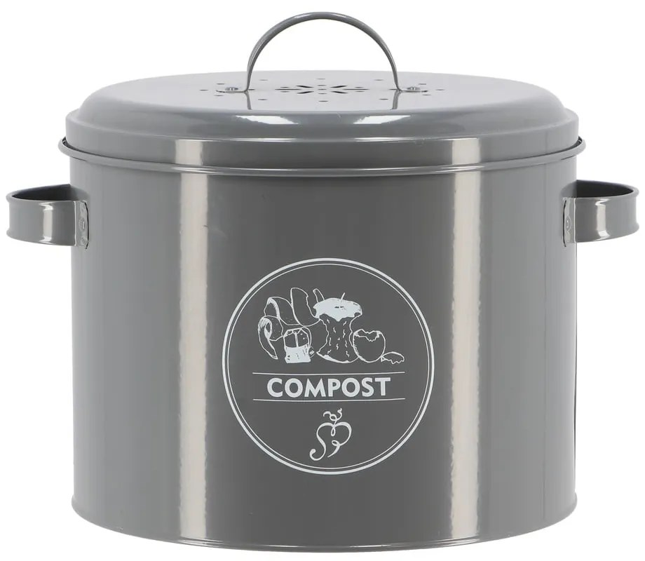 Contenitore grigio per rifiuti compostabili 6,3 l Secret Du Potager - Esschert Design