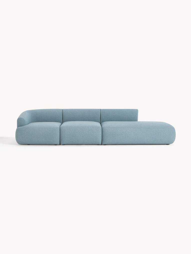 Chaise longue componibile 4 posti in bouclé Sofia