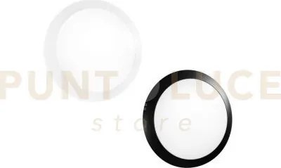 Plafoniera alyce nera in plastica anti uv antincendio con alloggio ...