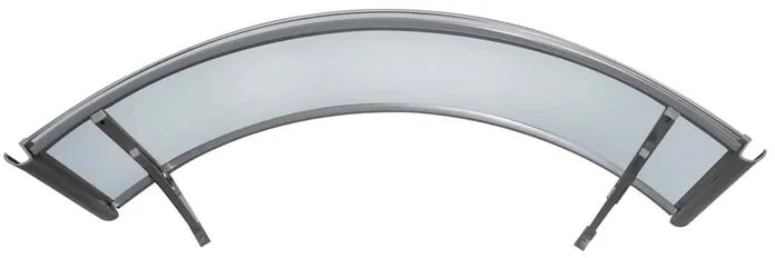 Pensilina Arco in policarbonato grigio L 140 x P 90 cm struttura in alluminio