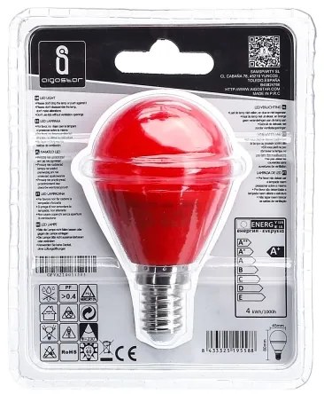 Lampadina LED G45 E14/4W/230V rossa - Aigostar