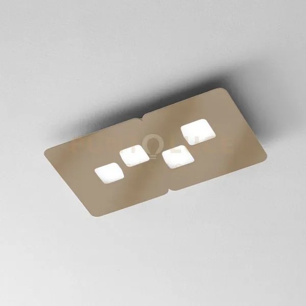 Bilbao p/p - plafoniera tortora  4 luci attacco gx53 50cm