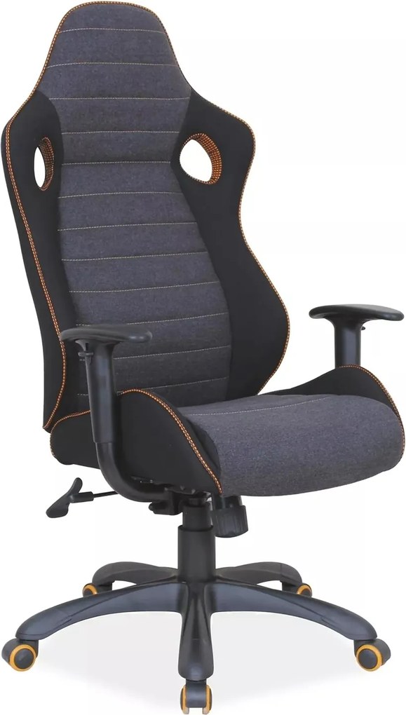 Sedia da ufficio Q-229 nera e grigia – 66×50×117 cm