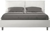 Letto Matrimoniale 160x210 cm con Rete e Contenitore Antea Bianco