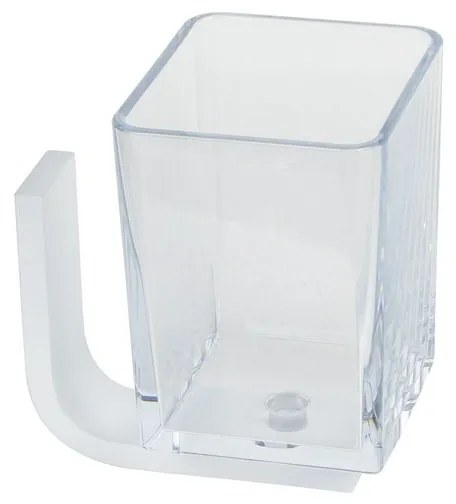 Porta spazzolini Materia in pvc bianco