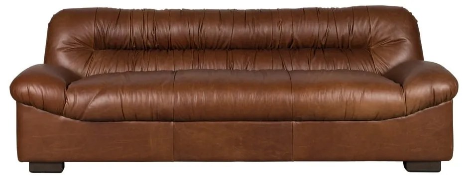 Divano marrone con rivestimento in pelle 214 cm Douglas – Dutchbone