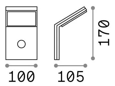 Ideallux style ap sensor antracite 3000k