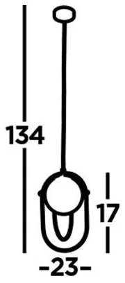 Searchlight 9131BK - Lampadario a sospensione con filo AXIS 1xE27/60W/230V nero