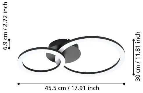 Eglo 900322 - Plafoniera LED dimmerabile PARRAPOS-Z LED/15W/230V