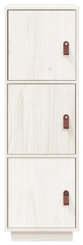 Credenza bianca 34x40x108,5 cm in legno massello di pino