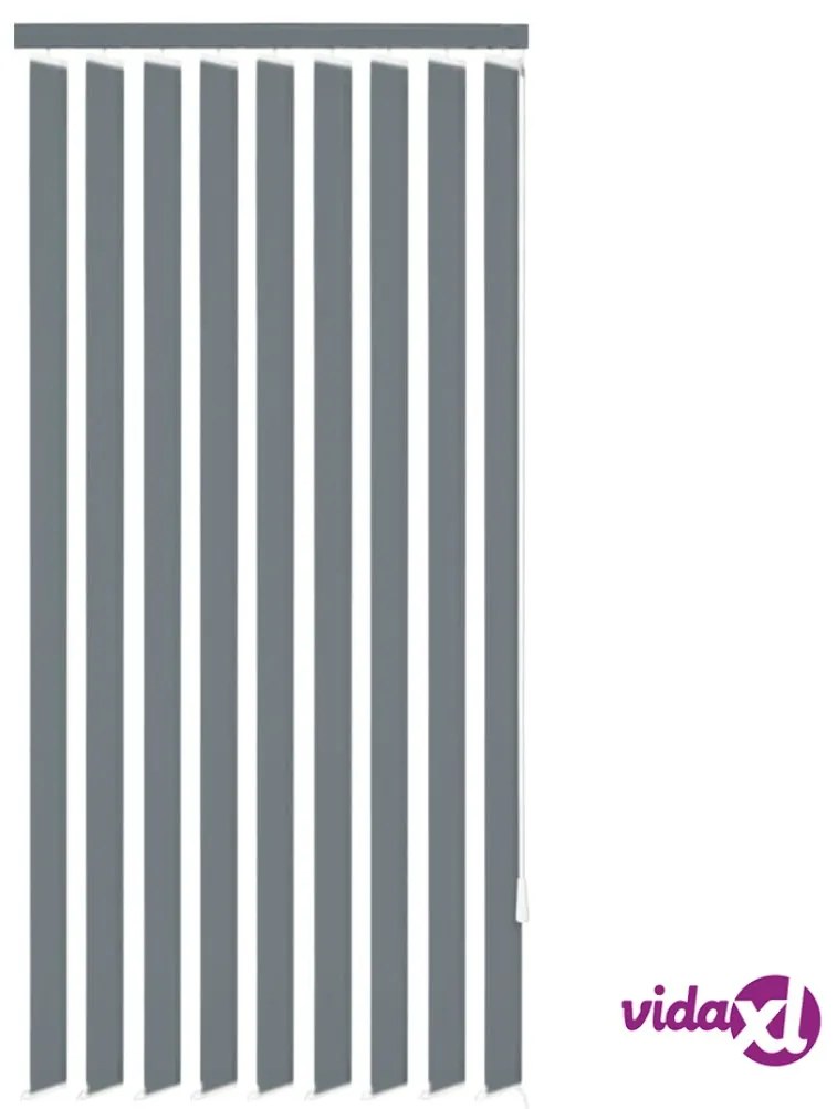 vidaXL Tende Verticali a Fascia in Stoffa Grigia 150x180 cm