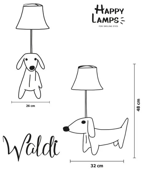 Happy Lamps - Lampada da tavolo LED per bambini WALDI LED/5,4W/230V bassotto