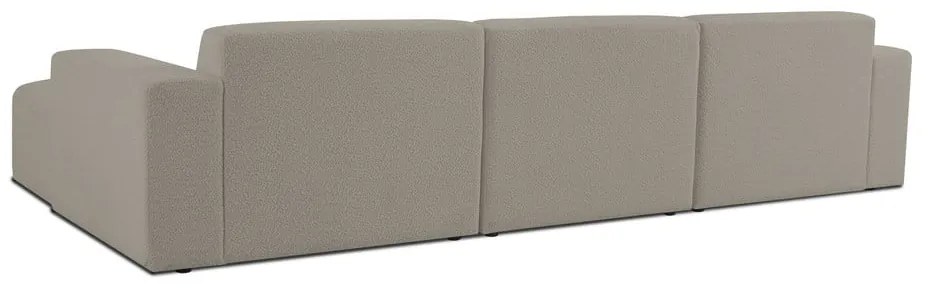 Divano angolare marrone chiaro in tessuto bouclé (angolo destro) Roxy - Scandic