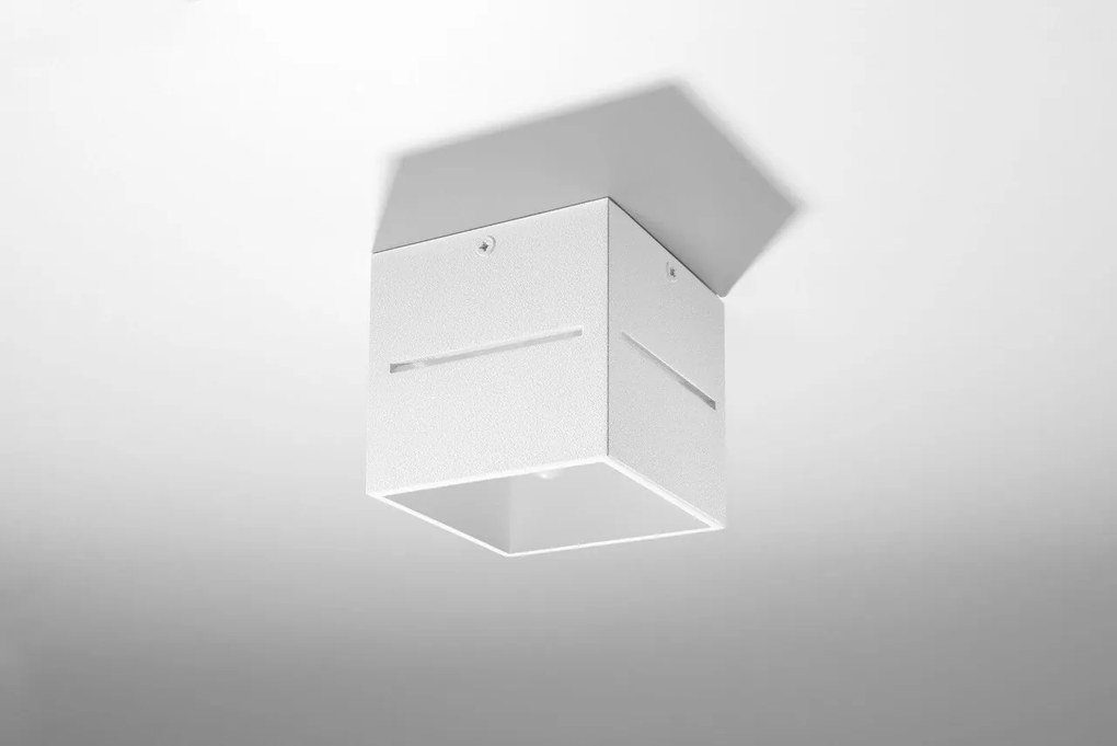Plafoniera Quadrata da Soffitto in Alluminio LOBO G9 Bianca da interno