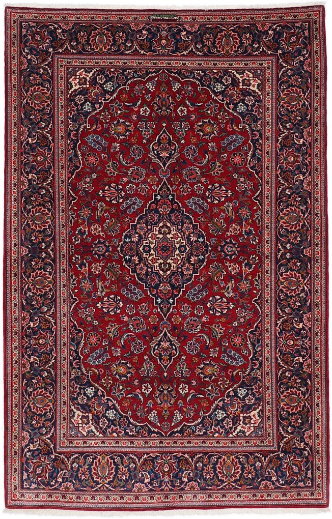 Kashan Tappeto persiano 140x210 (Iran) Annodato A Mano