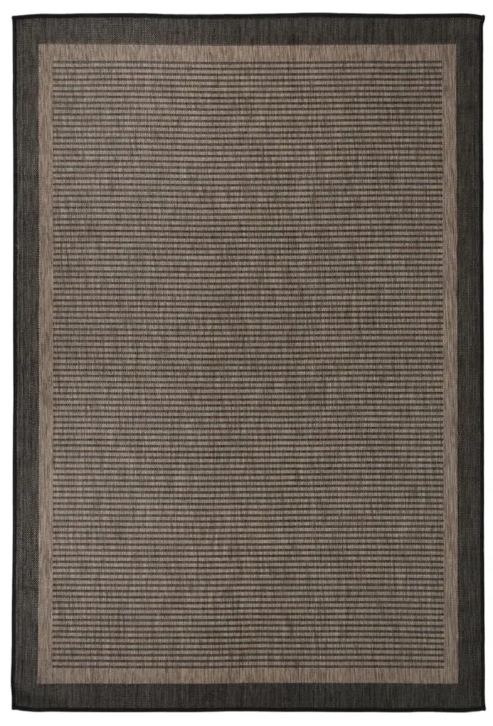 Tappeto Da Esterni A Tessitura Piatta 160x230 Cm Marrone Scuro /