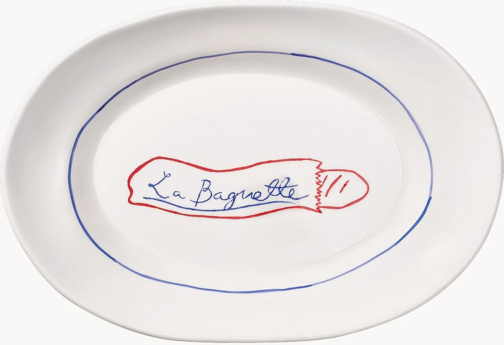 Piatto da portata dipinto a mano Picnic