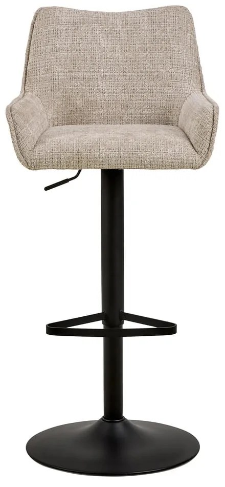Sgabello da bar beige con altezza regolabile/con braccioli (altezza della seduta 85 cm) Eddie – Actona