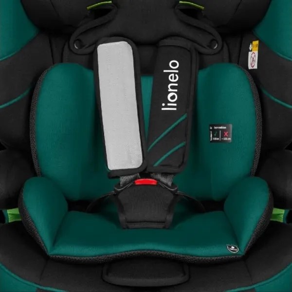 Lionelo - Seggiolino auto LEVI ONE i-Dimensioni 76-150 cm nero/verde