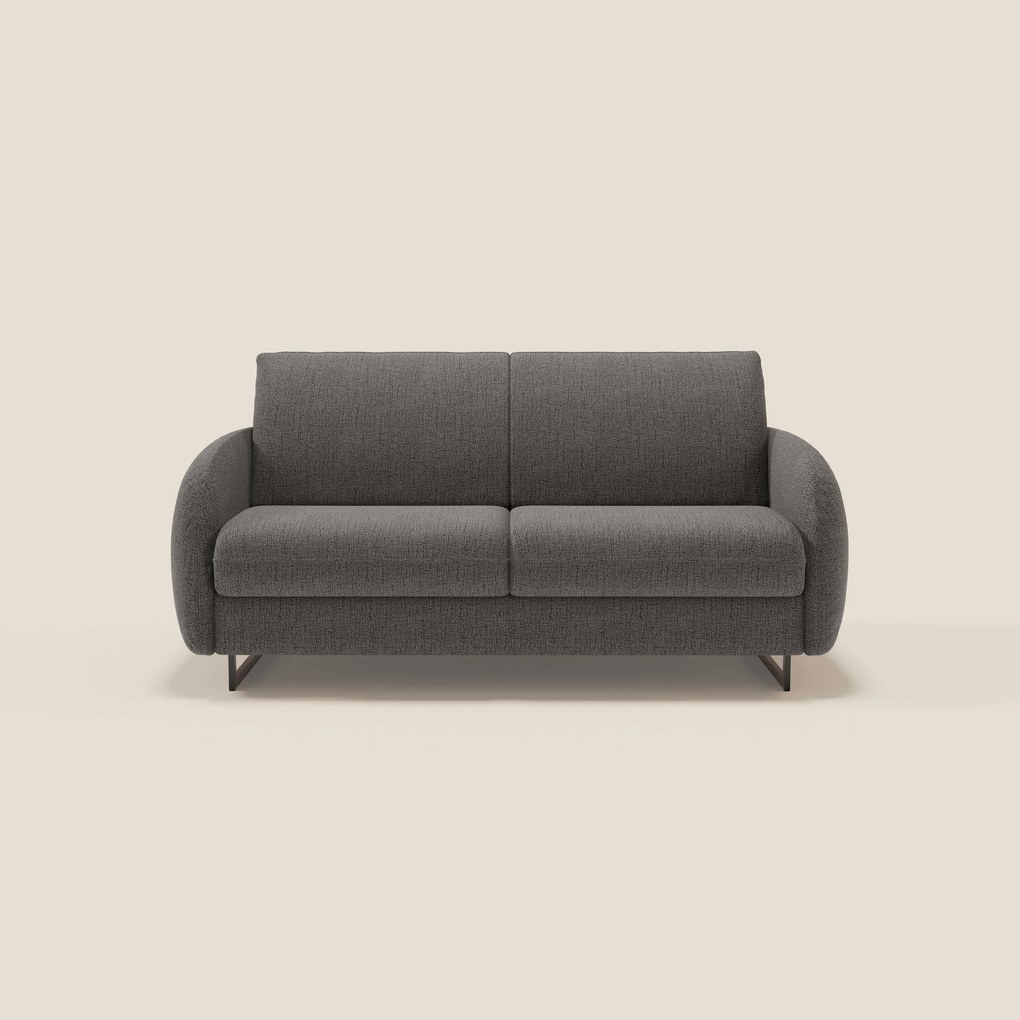 Ninfea divano letto Design Morbido con Piedini alti in Metallo e Materasso H18 cm in tessuto impermeabile T03