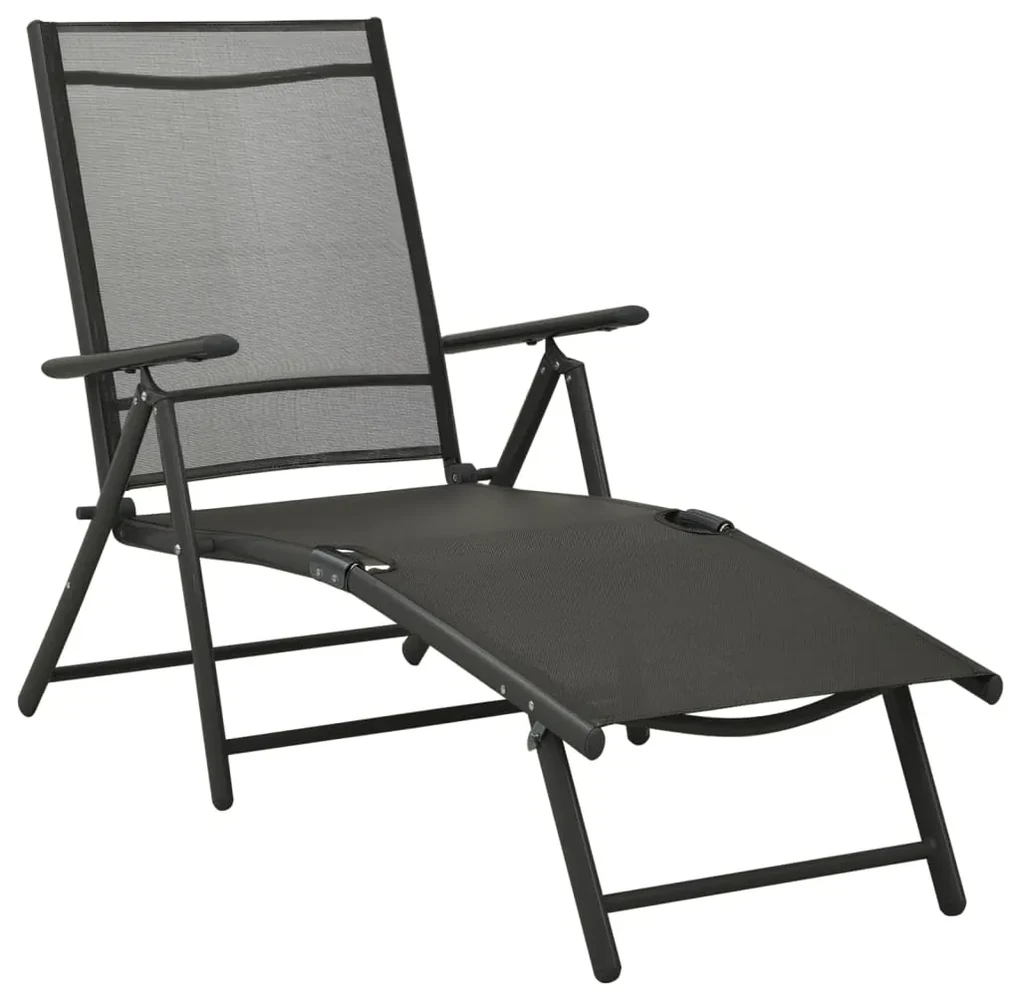 Set da pranzo da giardino 10 pz nero e antracite