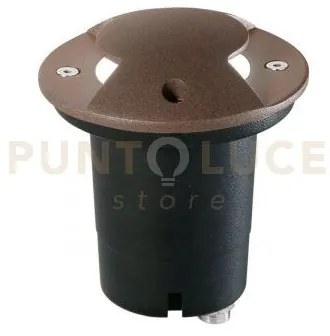 Faro carrabile a incasso hummer bronzo 1 luce attacco gu10 2 fasci ...