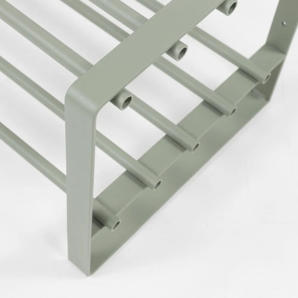 Scarpiera verde polveroso in metallo 70x29x27 cm Rex – Spinder Design