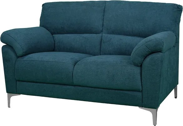 Divano in tessuto a 2 posti 146 cm braccioli imbottito GIADA Petrolio