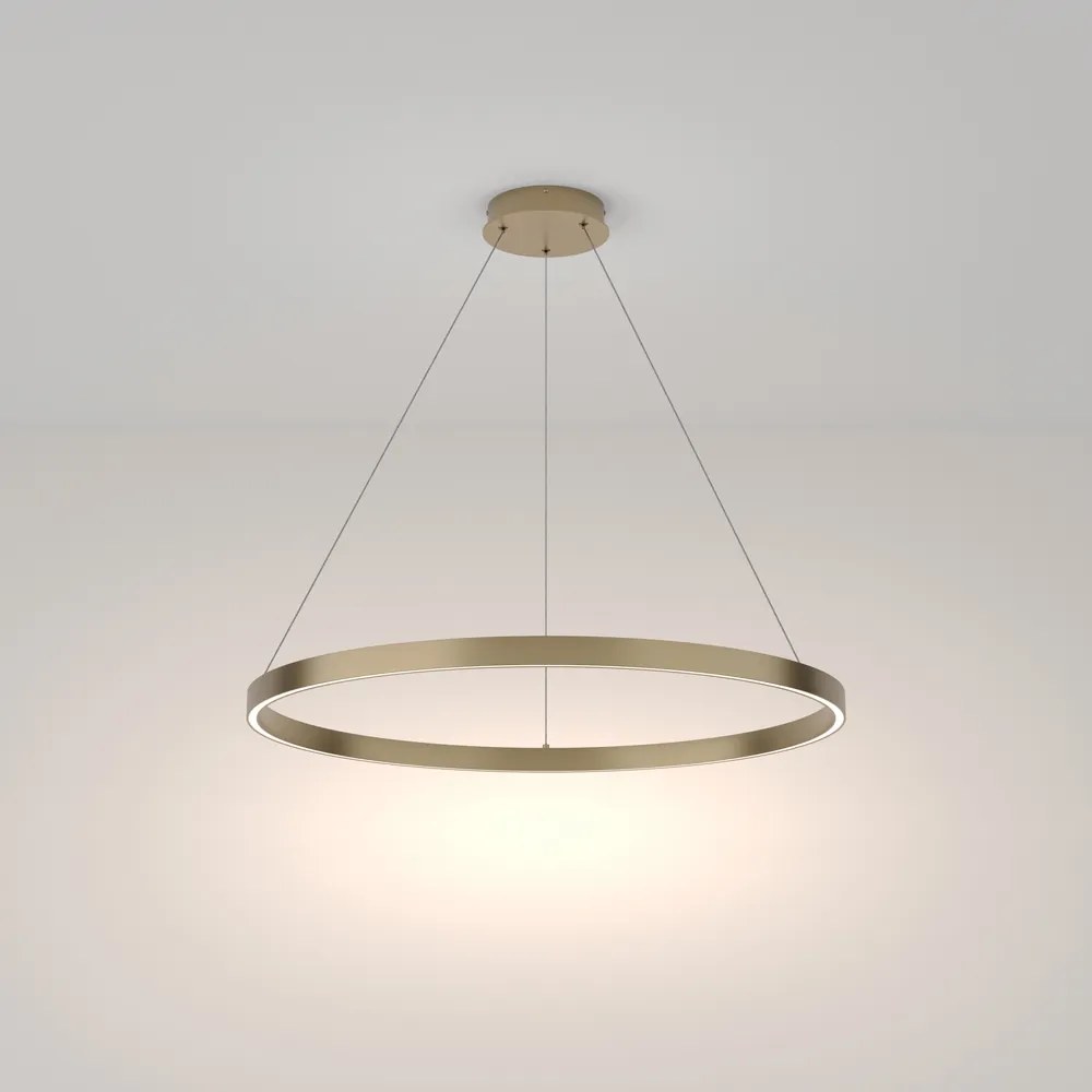 Lampadario A Sospensione Moderno Rim Alluminio Ottone 1 Led 51W